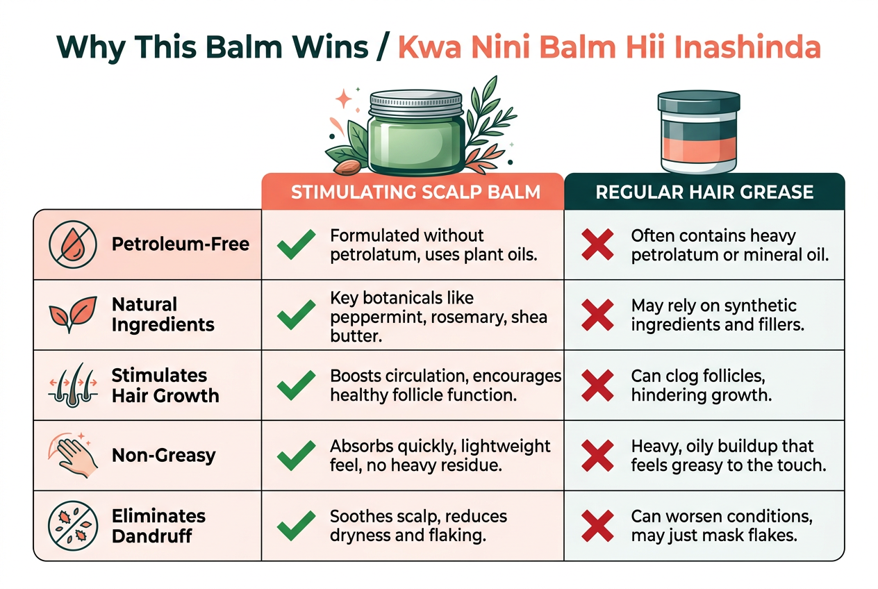 Why this scalp balm wins — comparison vs regular hair grease